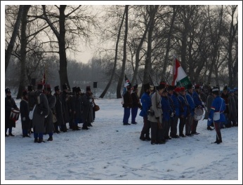 Csata a havas Tisza-parton (fotó: Horváth Zsombor)