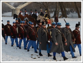 Csata a havas Tisza-parton (fotó: Horváth Zsombor)