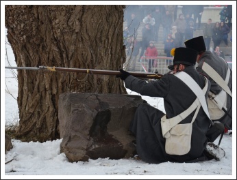 Csata a havas Tisza-parton (fotó: Horváth Zsombor)