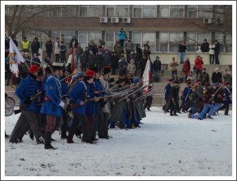 Csata a havas Tisza-parton (fotó: Horváth Zsombor)
