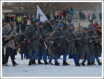 Csata a havas Tisza-parton (fotó: Horváth Zsombor)